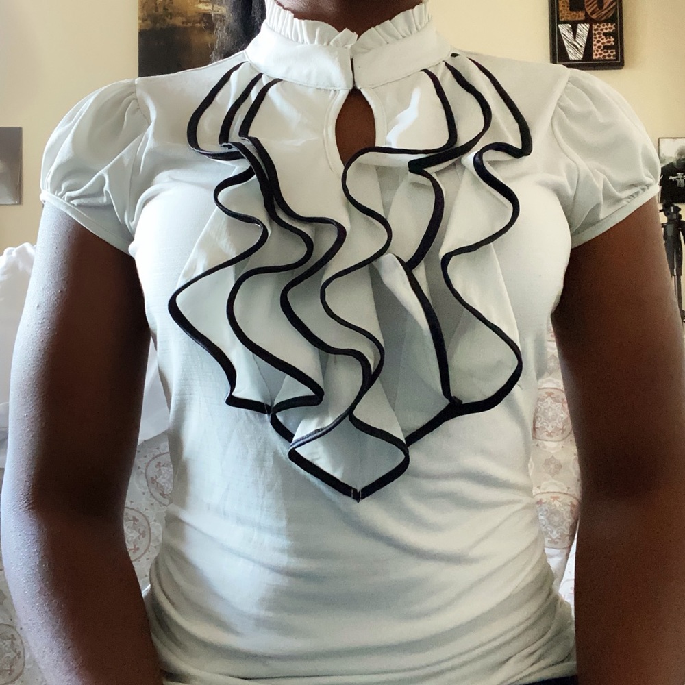 White and black dress shirt